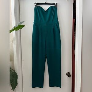 Emerald Green Express Strapless Jumpsuit